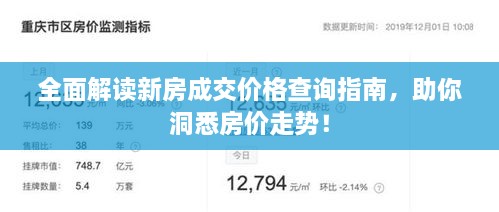 全面解讀新房成交價(jià)格查詢(xún)指南，助你洞悉房?jī)r(jià)走勢(shì)！