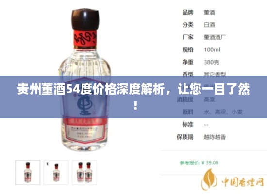 貴州董酒54度價格深度解析，讓您一目了然！
