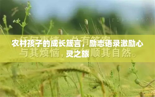 農(nóng)村孩子的成長箴言，勵志語錄激勵心靈之旅