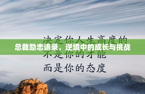 總裁勵(lì)志語(yǔ)錄，逆境中的成長(zhǎng)與挑戰(zhàn)