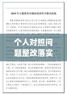 個人對照問題整改落實，個人對照材料整改措施念 