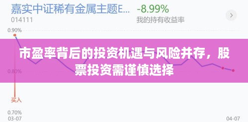 市盈率背后的投資機遇與風險并存，股票投資需謹慎選擇