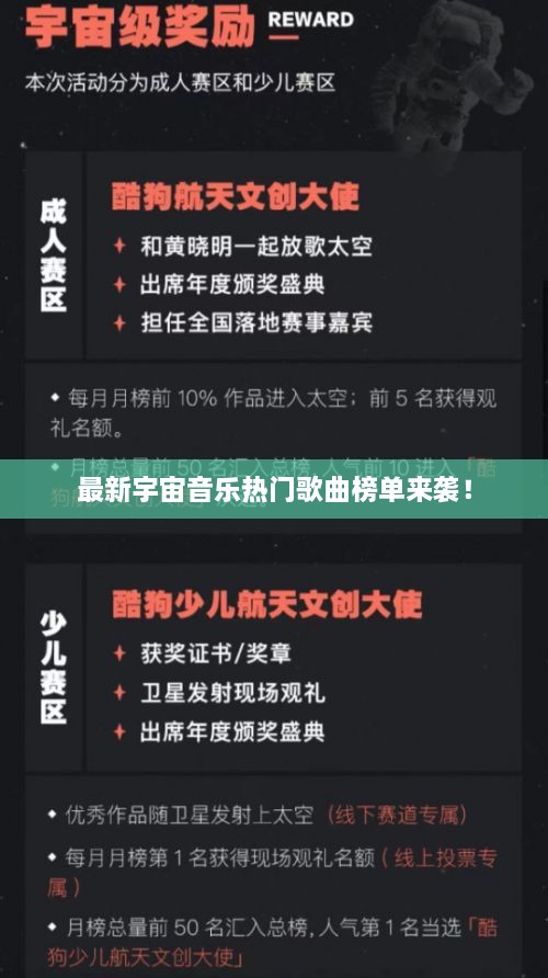 最新宇宙音樂熱門歌曲榜單來襲！
