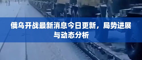 俄烏開戰(zhàn)最新消息今日更新，局勢進展與動態(tài)分析