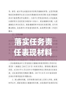 落實(shí)任務(wù)責(zé)任表現(xiàn)材料，任務(wù)落實(shí)方面存在的問(wèn)題及整改措施 
