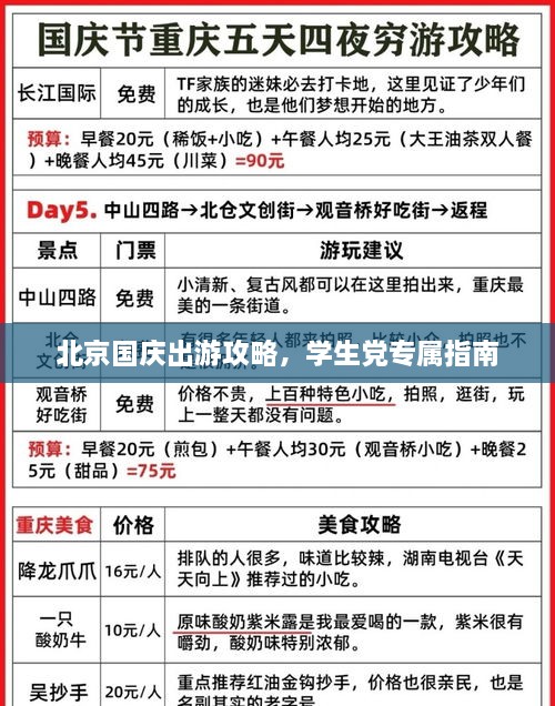 北京國(guó)慶出游攻略，學(xué)生黨專屬指南