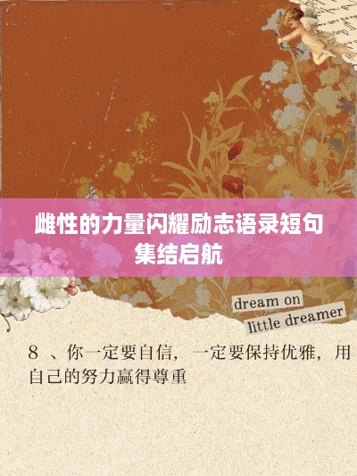雌性的力量閃耀勵志語錄短句集結啟航