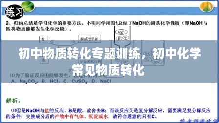 初中物質(zhì)轉(zhuǎn)化專題訓(xùn)練，初中化學(xué)常見物質(zhì)轉(zhuǎn)化 