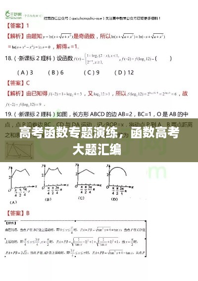 高考函數(shù)專題演練，函數(shù)高考大題匯編 