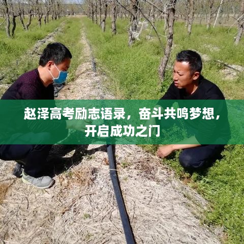 趙澤高考勵(lì)志語錄，奮斗共鳴夢(mèng)想，開啟成功之門