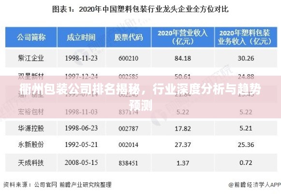 衢州包裝公司排名揭秘，行業(yè)深度分析與趨勢預(yù)測